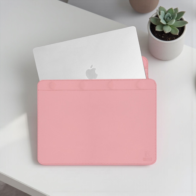 Шкіряний чохол на магнітах для MacBook (кайзер) Рожевий Шкіряний чохол на магнітах для MacBook (кайзер) Рожевий
