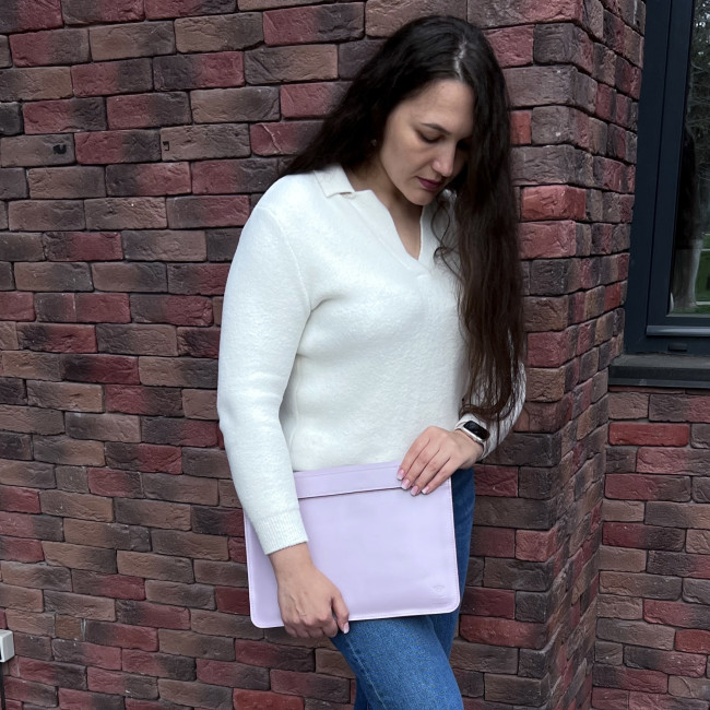 Шкіряний чохол на магнітах для MacBook (кайзер) Бузьковий Шкіряний чохол на магнітах для MacBook (кайзер) Бузьковий