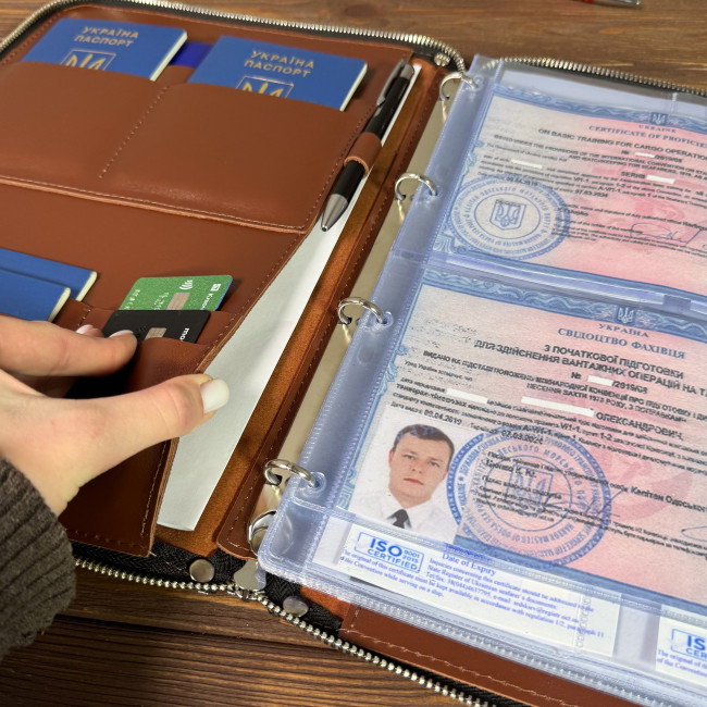 Папка моряка на змійці (кайзер) Коньяк Папка моряка на змійці (кайзер) Коньяк