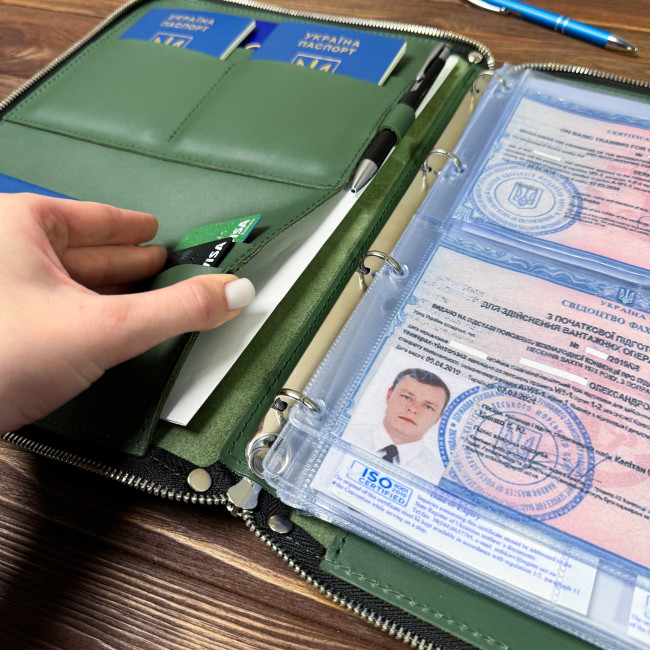 Папка моряка на змійці (кайзер) Зелений Папка моряка на змійці (кайзер) Зелений