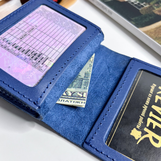 Автопортмоне на 4 вік із заст (кайзер) Амплуа Блу Автопортмоне на 4 вік із заст (кайзер) Амплуа Блу
