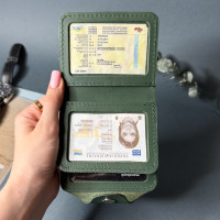 Автопортмоне на 4 вік із заст (кайзер) Зелений Автопортмоне на 4 вік із заст (кайзер) Зелений