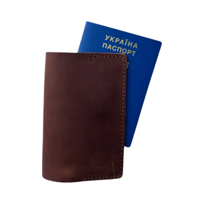 Обкладинка на паспорт (крейзі) Коньячний Обкладинка на паспорт (крейзі) Коньячний