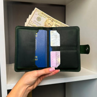 Докхолдер-портмоне з відділом для грошей (крейзі) хакі Докхолдер-портмоне з відділом для грошей (крейзі) хакі
