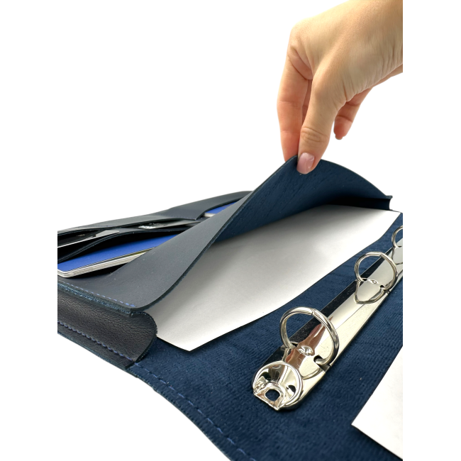 Папка для сімейних документів А4 (ЕКО-шкіра) темно-синій Папка для сімейних документів А4 (ЕКО-шкіра) темно-синій