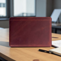 Кожаный чехол стандарт для MacBook (крейзи) Коньячный
