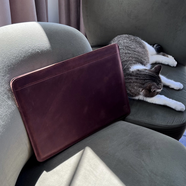 Шкіряний чохол стандарт для MacBook (крейзи) Коньячний Шкіряний чохол стандарт для MacBook (крейзи) Коньячний