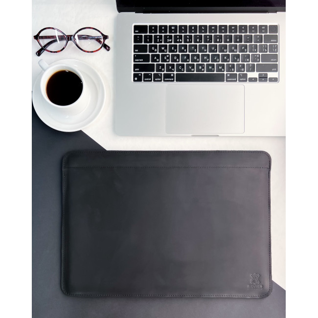 Шкіряний чохол стандарт для MacBook (крейзи) Чорний Шкіряний чохол стандарт для MacBook (крейзи) Чорний
