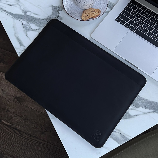 Шкіряний чохол стандарт для MacBook (крейзи) Чорний Шкіряний чохол стандарт для MacBook (крейзи) Чорний