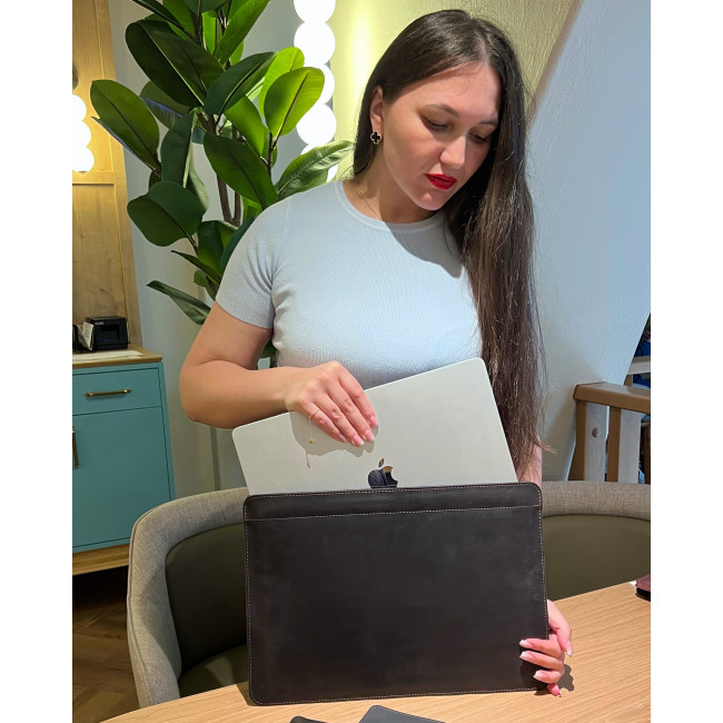 Шкіряний чохол стандарт для MacBook (крейзи) Шоколад Шкіряний чохол стандарт для MacBook (крейзи) Шоколад