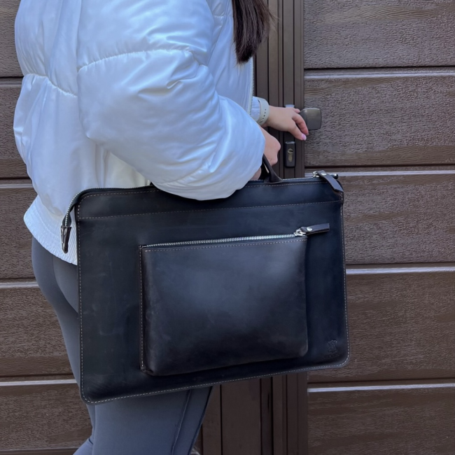 Шкіряна сумка для MacBook (крейзи) Шоколад Шкіряна сумка для MacBook (крейзи) Шоколад