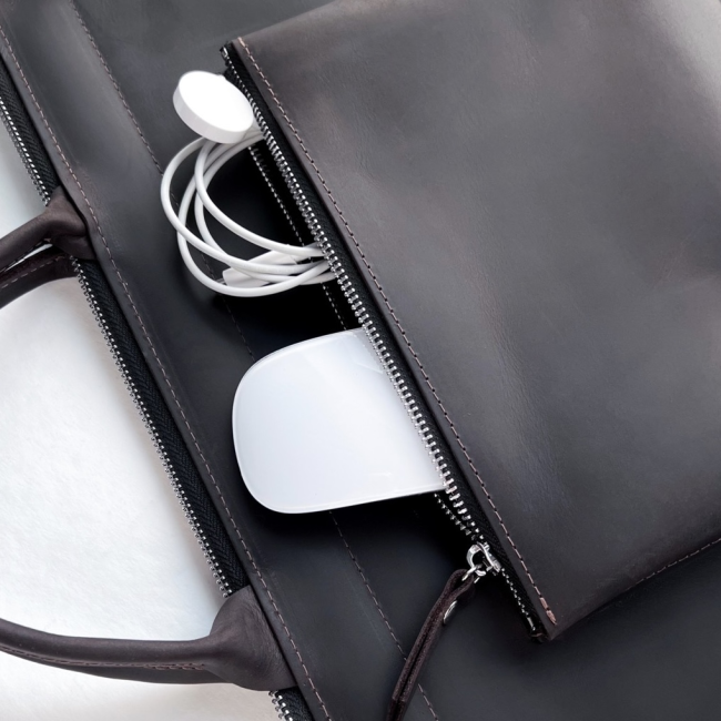 Шкіряна сумка для MacBook (крейзи) Шоколад Шкіряна сумка для MacBook (крейзи) Шоколад