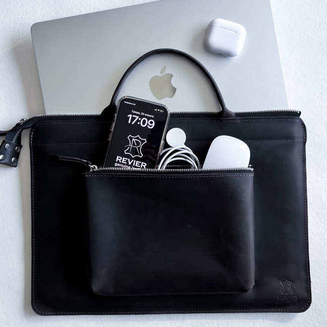 Шкіряна сумка для MacBook (крейзи) Шоколад Шкіряна сумка для MacBook (крейзи) Шоколад