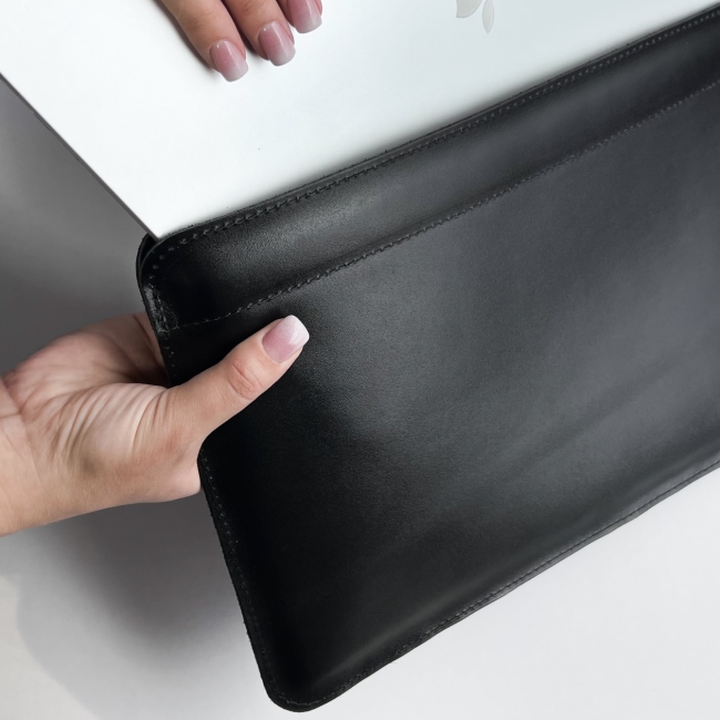 Шкіряний чохол стандарт для MacBook (кайзер) Чорний Шкіряний чохол стандарт для MacBook (кайзер) Чорний