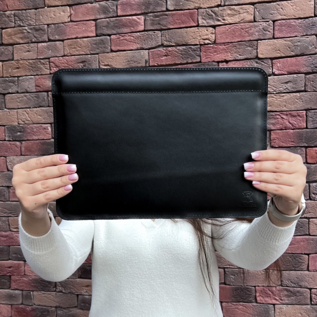 Шкіряний чохол стандарт для MacBook (кайзер) Чорний Шкіряний чохол стандарт для MacBook (кайзер) Чорний