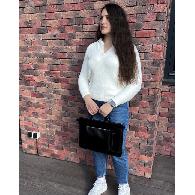 Шкіряна сумка для MacBook (кайзер) Чорний Шкіряна сумка для MacBook (кайзер) Чорний