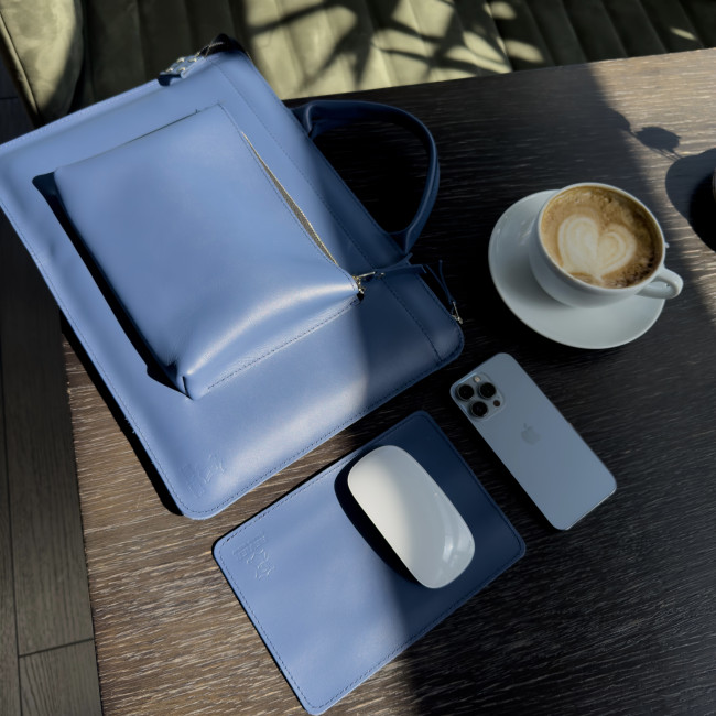 Шкіряна сумка для MacBook (кайзер) Амплуа-блу Шкіряна сумка для MacBook (кайзер) Амплуа-блу
