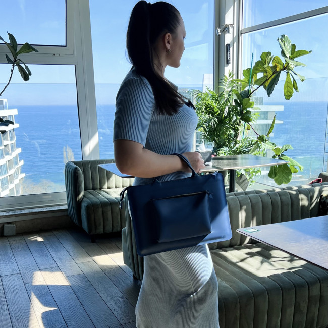 Шкіряна сумка для MacBook (кайзер) Амплуа-блу Шкіряна сумка для MacBook (кайзер) Амплуа-блу