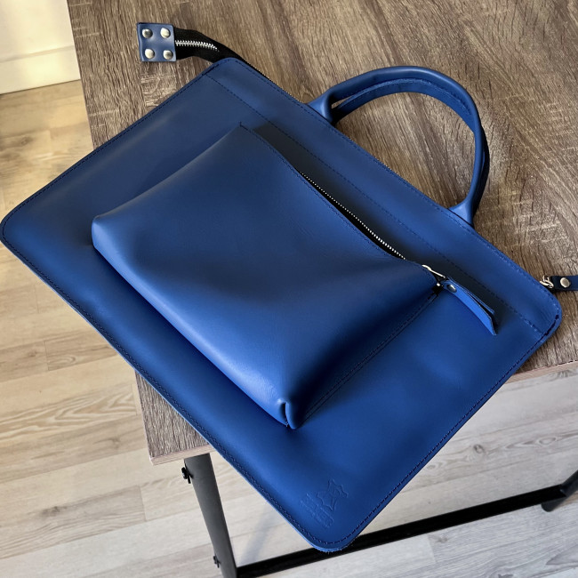 Шкіряна сумка для MacBook (кайзер) Амплуа-блу Шкіряна сумка для MacBook (кайзер) Амплуа-блу
