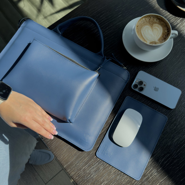 Шкіряна сумка для MacBook (кайзер) Амплуа-блу Шкіряна сумка для MacBook (кайзер) Амплуа-блу