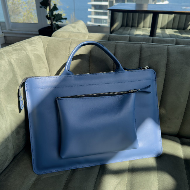 Шкіряна сумка для MacBook (кайзер) Амплуа-блу Шкіряна сумка для MacBook (кайзер) Амплуа-блу