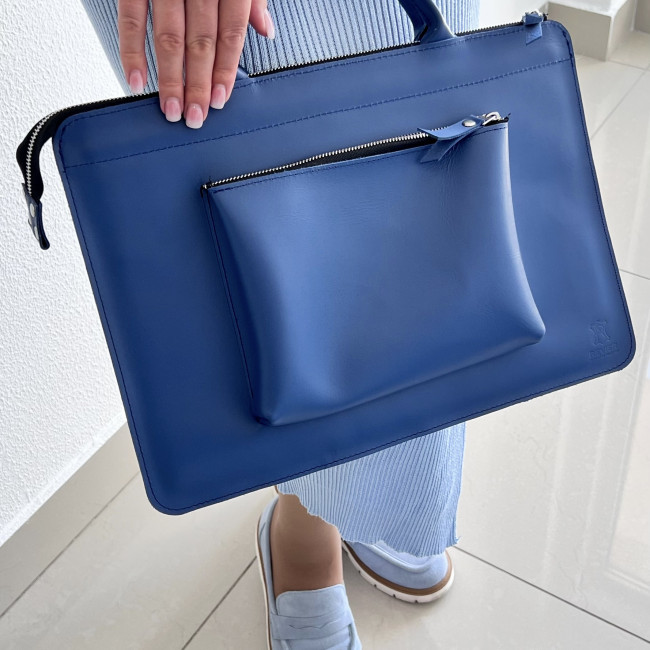 Шкіряна сумка для MacBook (кайзер) Амплуа-блу Шкіряна сумка для MacBook (кайзер) Амплуа-блу