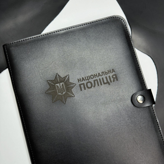 Папка із затискачем на твердій основі Еко чорний