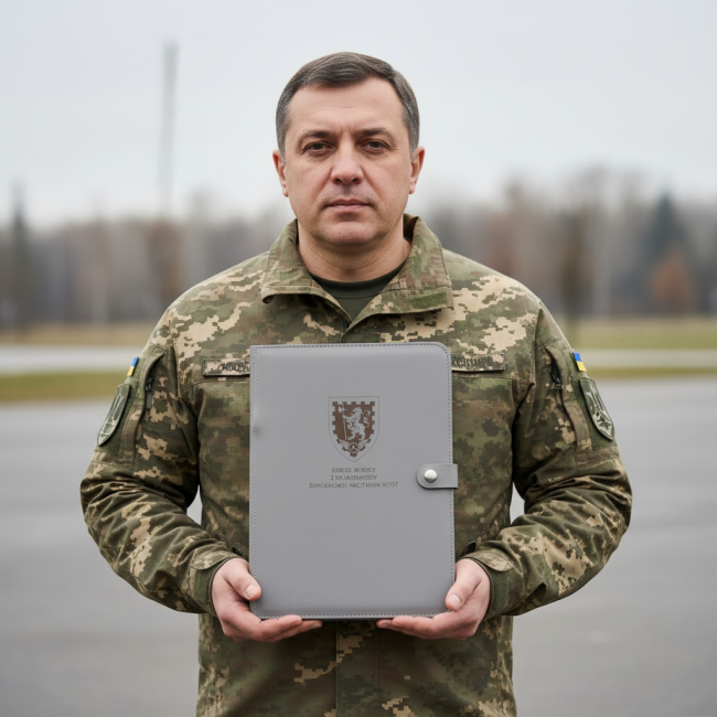 Папка із затискачем на твердій основі (кайзер) сіра