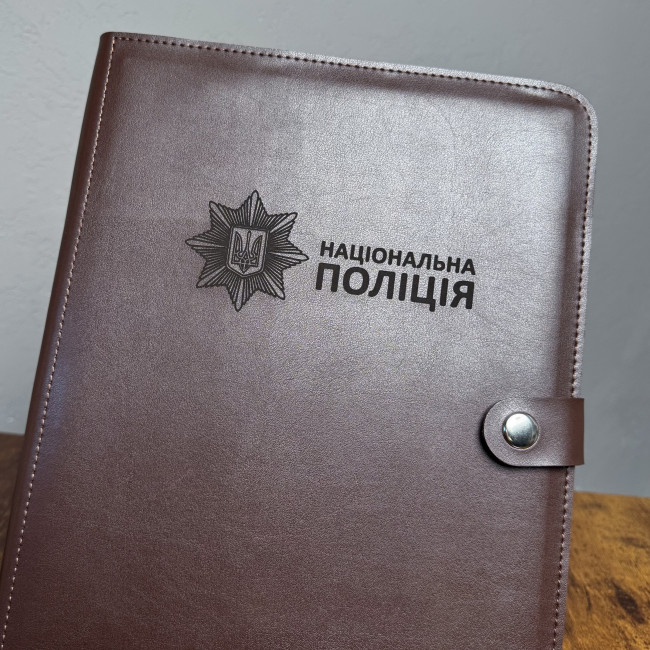 Папка із затискачем на твердій основі Еко шоколад