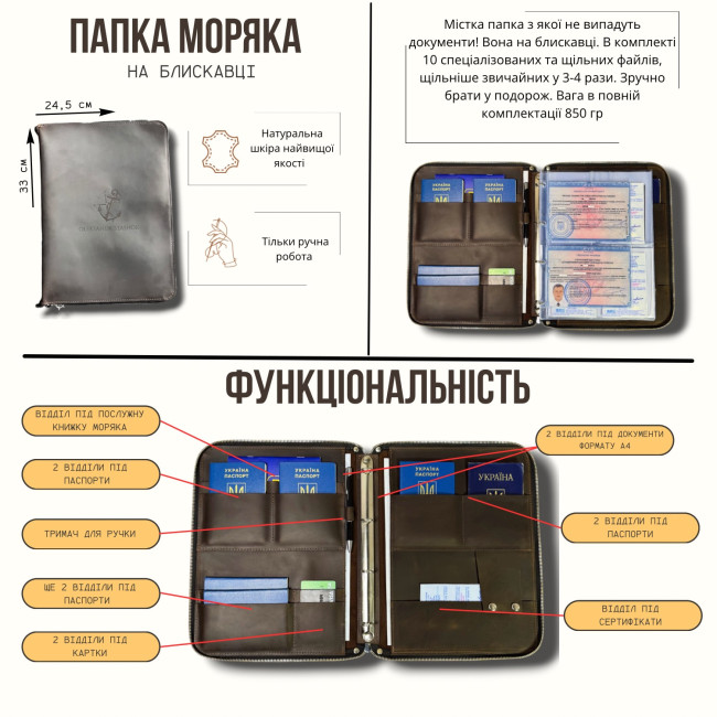 Папка моряка на змійці (кайзер) шоколад Папка моряка на змійці (кайзер) шоколад