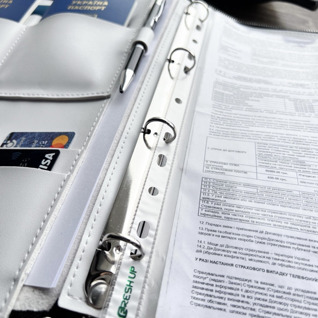 Папка для сімейних документів А4 (ЭКО-шкіра) білий