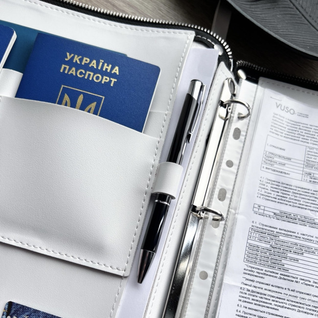 Папка для сімейних документів А4 (ЭКО-шкіра) білий