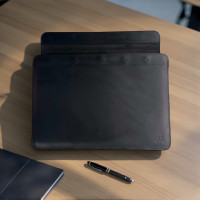 Шкіряний чохол на магнітах для MacBook (крейзи) Чорний Шкіряний чохол на магнітах для MacBook (крейзи) Чорний