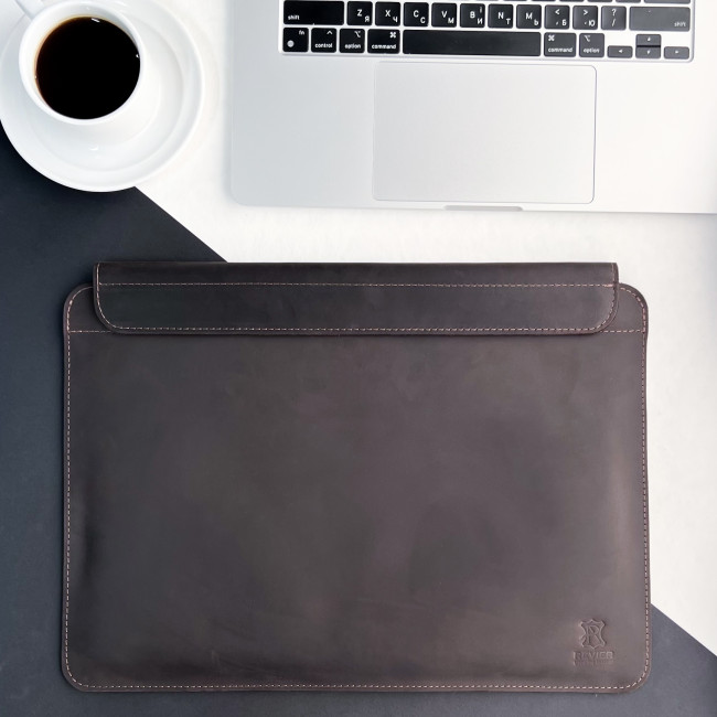 Шкіряний чохол на магнітах для MacBook (крейзи) Шоколад Шкіряний чохол на магнітах для MacBook (крейзи) Шоколад