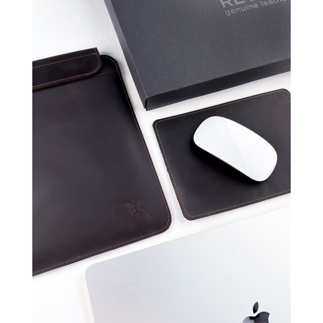 Шкіряний чохол на магнітах для MacBook (крейзи) Шоколад Шкіряний чохол на магнітах для MacBook (крейзи) Шоколад